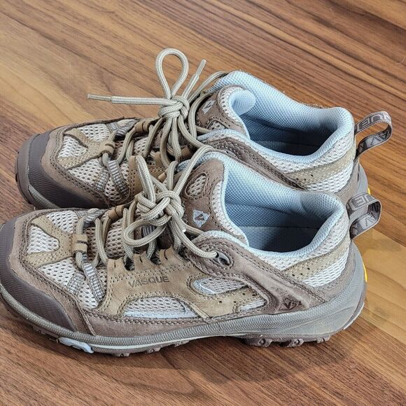 Vasque Vibram Womens Size 6 M Genuine Leather Hiking Trail Shoes Blue Toupe 7081 - Picture 3 of 8